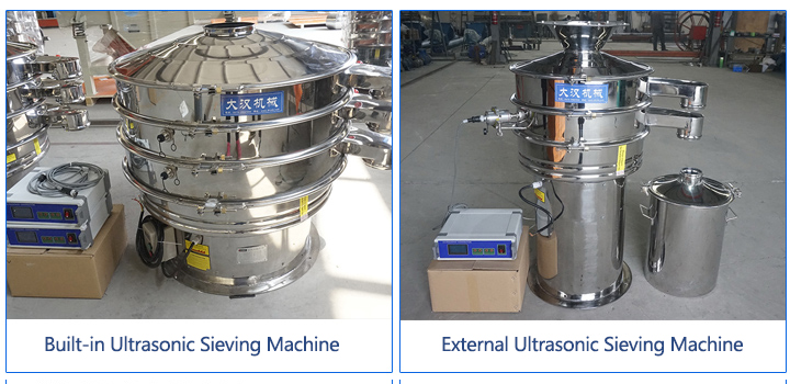 Ultrasonic Sieving Machine built-in and external product display