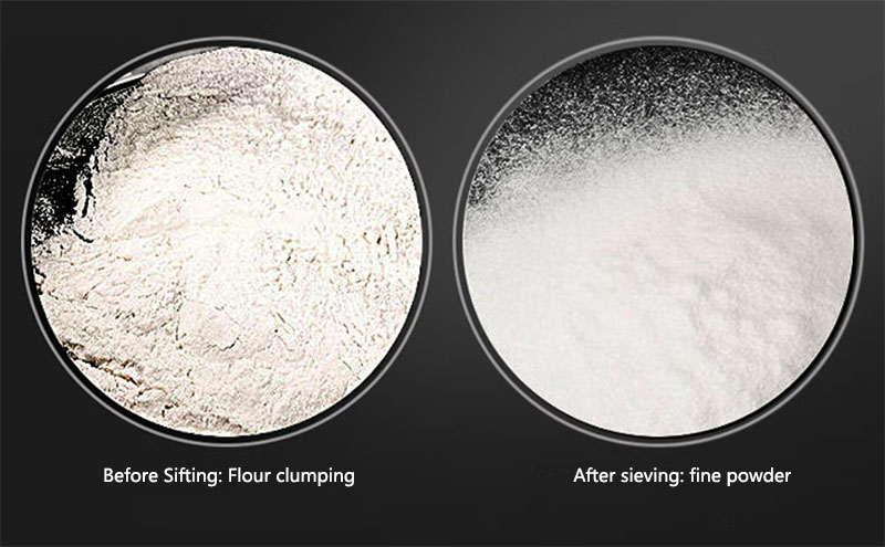 The effect of flour before and after sieving